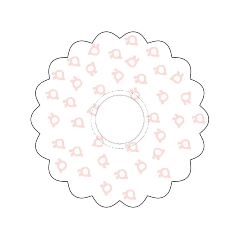 FaSoLa Disposable Baby Bibs - Pink Print, 10*12cm, 10 Pieces