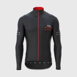 Fdx Arch Men's Red Thermal Roubaix Long Sleeve Cycling Jersey