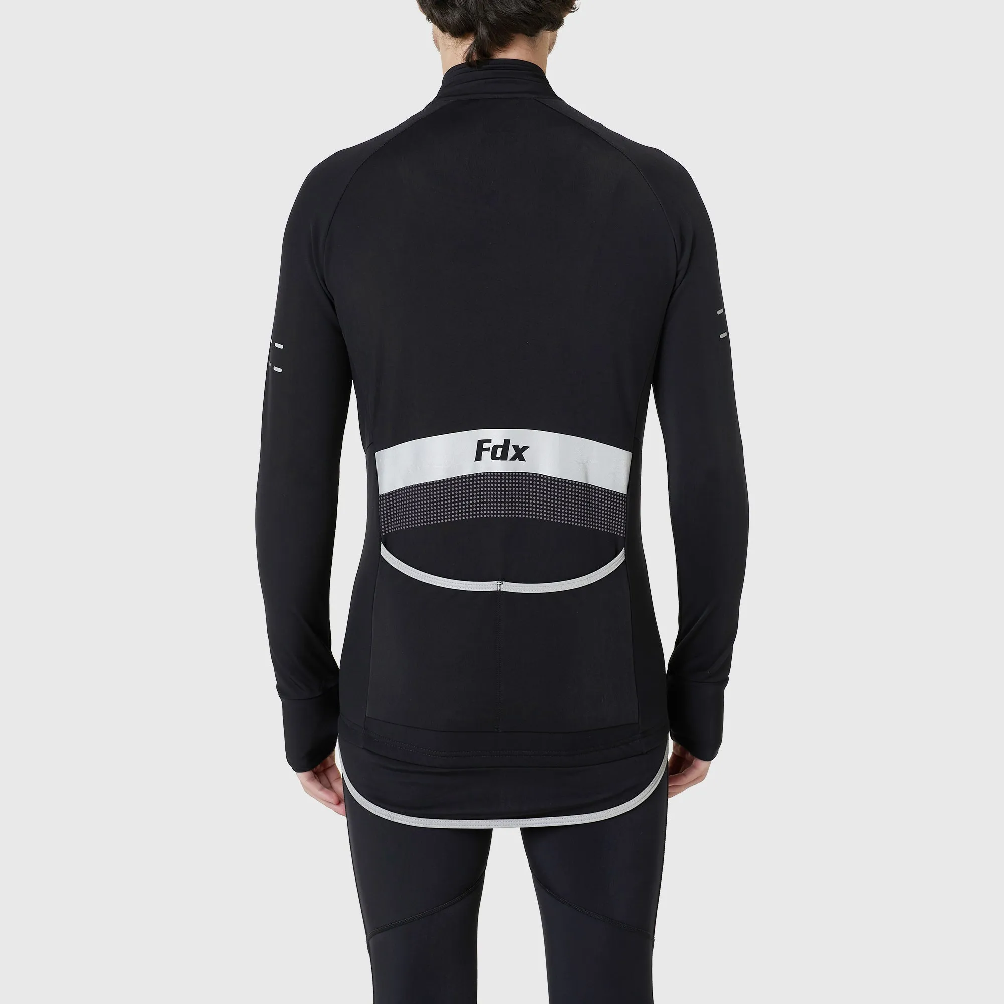 Fdx Arch Men's Red Thermal Roubaix Long Sleeve Cycling Jersey
