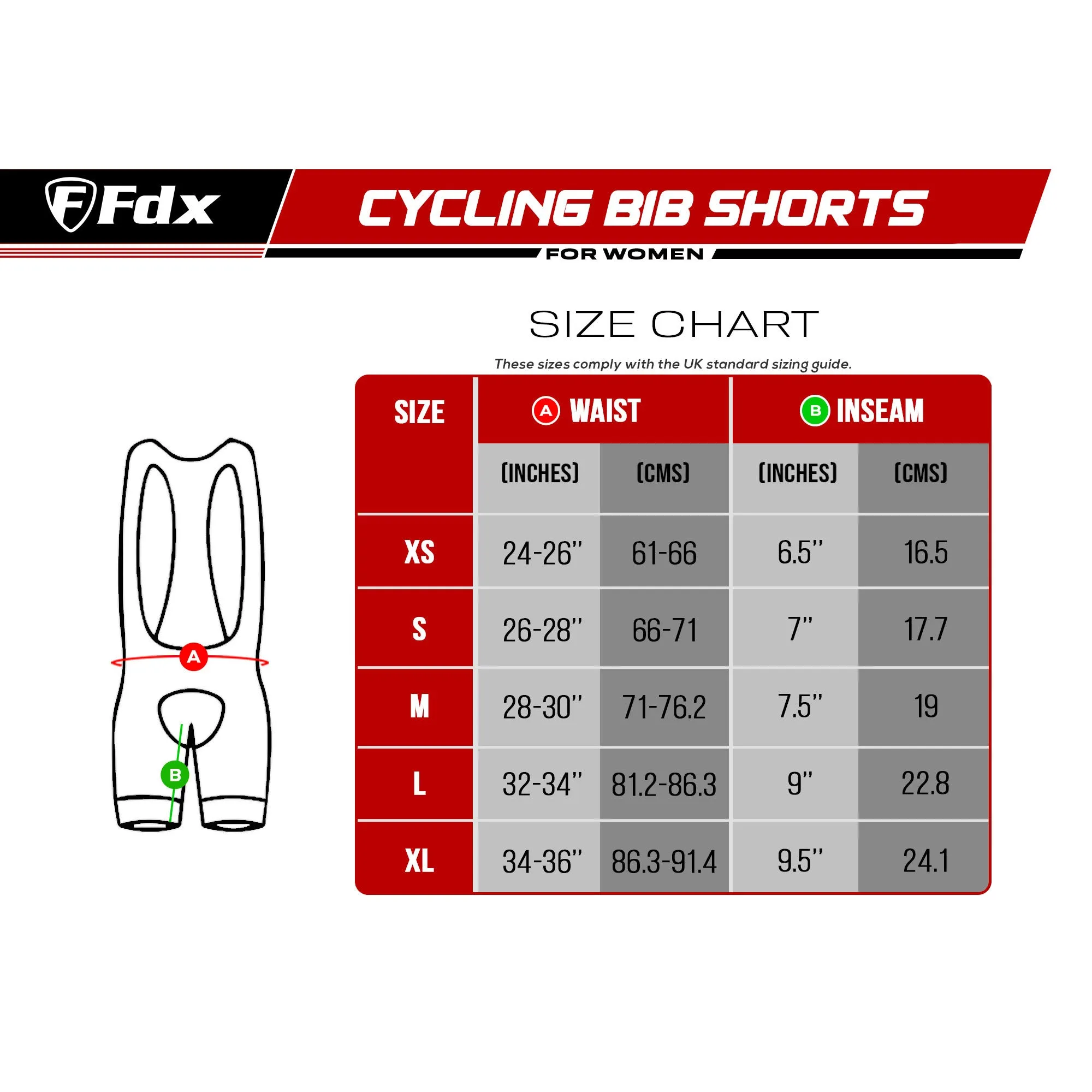 Fdx Duo Black Women's & Girl's Padded Summer Cycling Cargo Bib Shorts