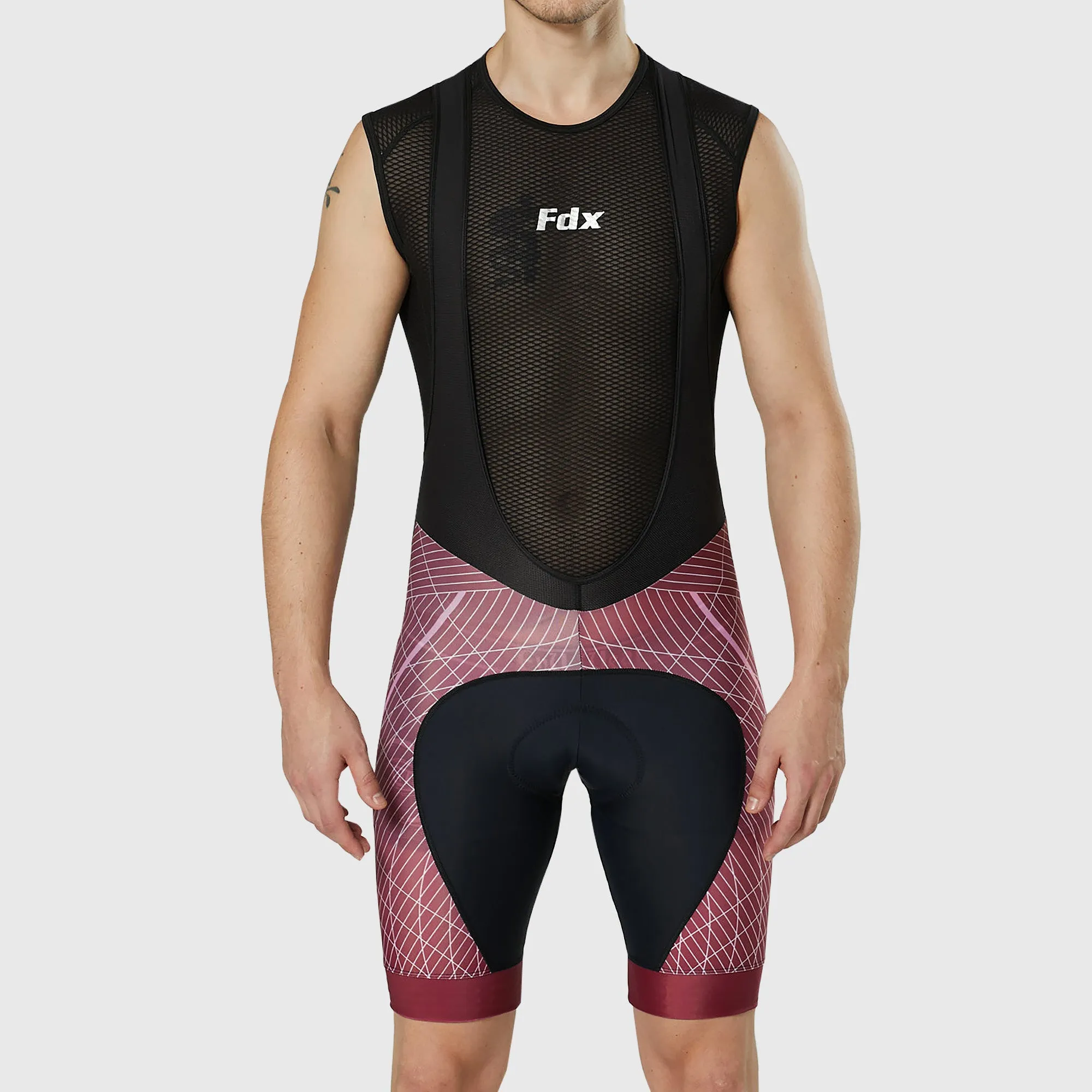 Fdx Men's & Boy's Set Classic II Red Short Sleeve Jersey & Bib Shorts