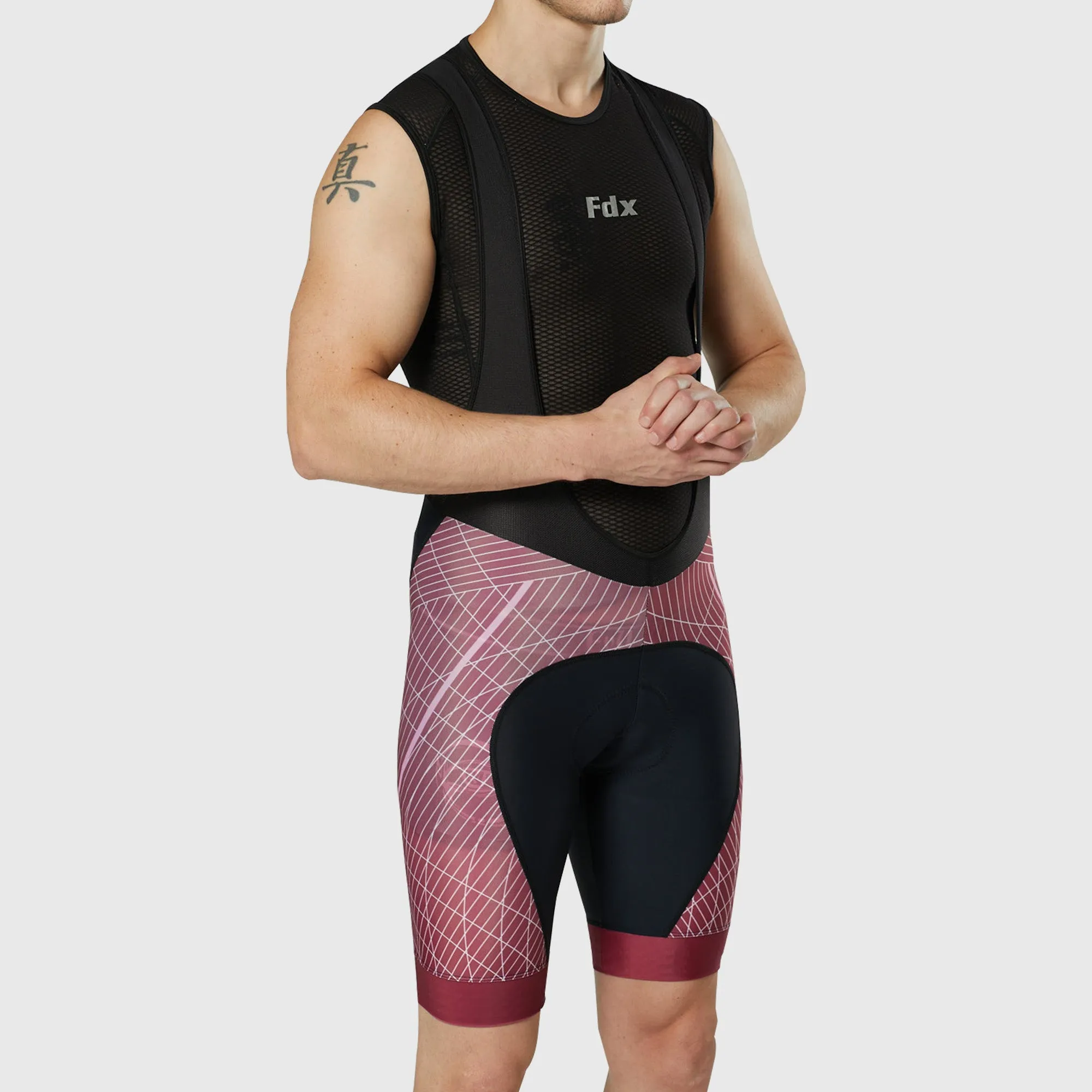 Fdx Men's & Boy's Set Classic II Red Short Sleeve Jersey & Bib Shorts
