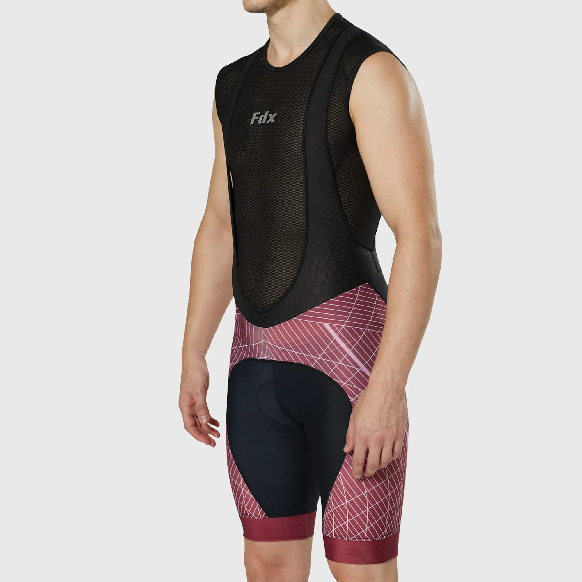 Fdx Men's & Boy's Set Classic II Red Short Sleeve Jersey & Bib Shorts