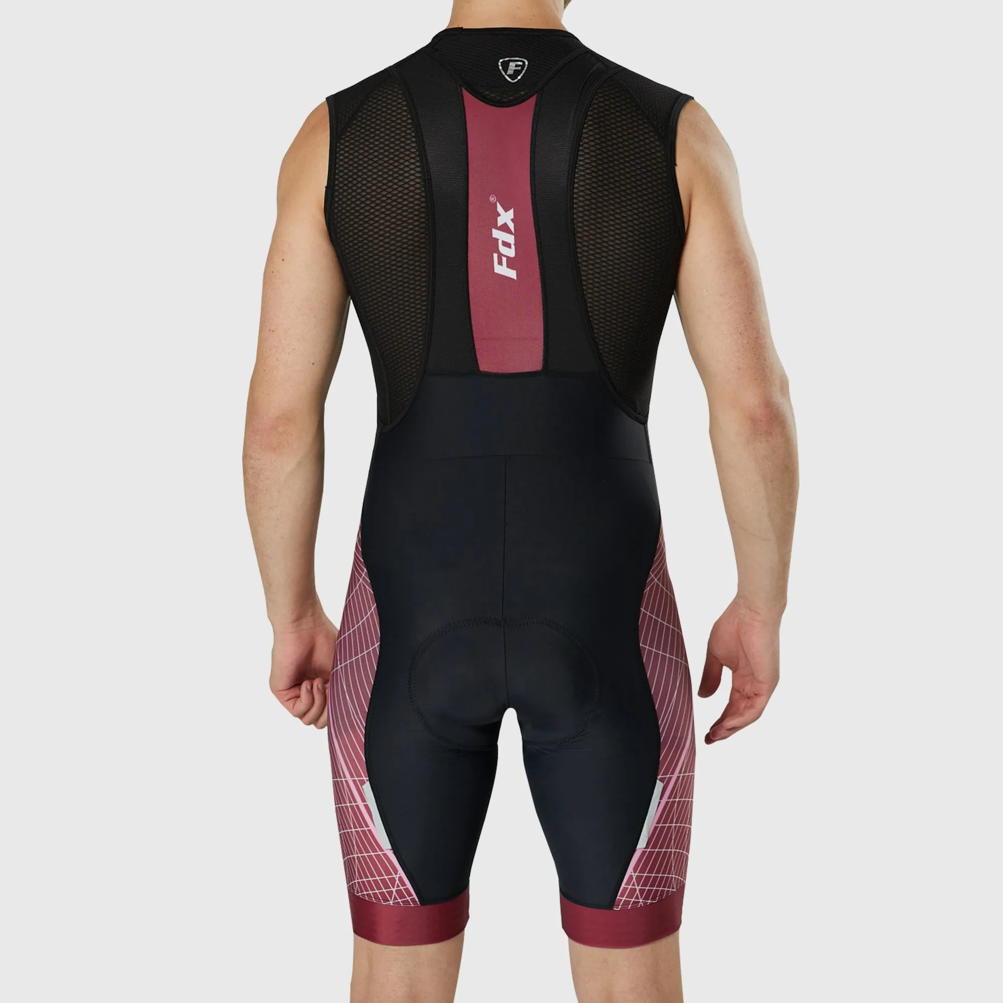 Fdx Men's & Boy's Set Classic II Red Short Sleeve Jersey & Bib Shorts