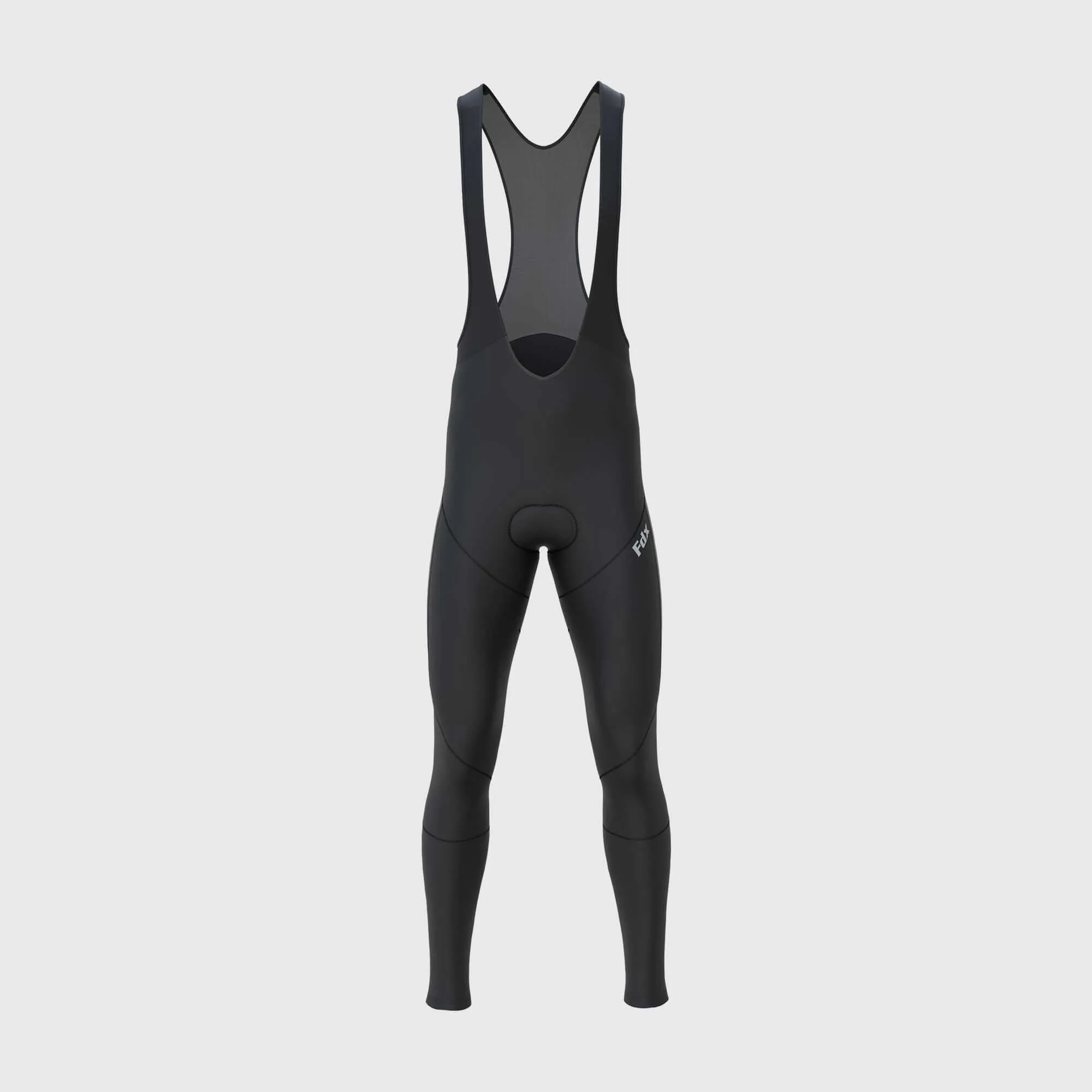 Fdx Men's Set Arch Thermal Roubaix Long Sleeve Cycling Jersey & Cargo Bib Tights - Black