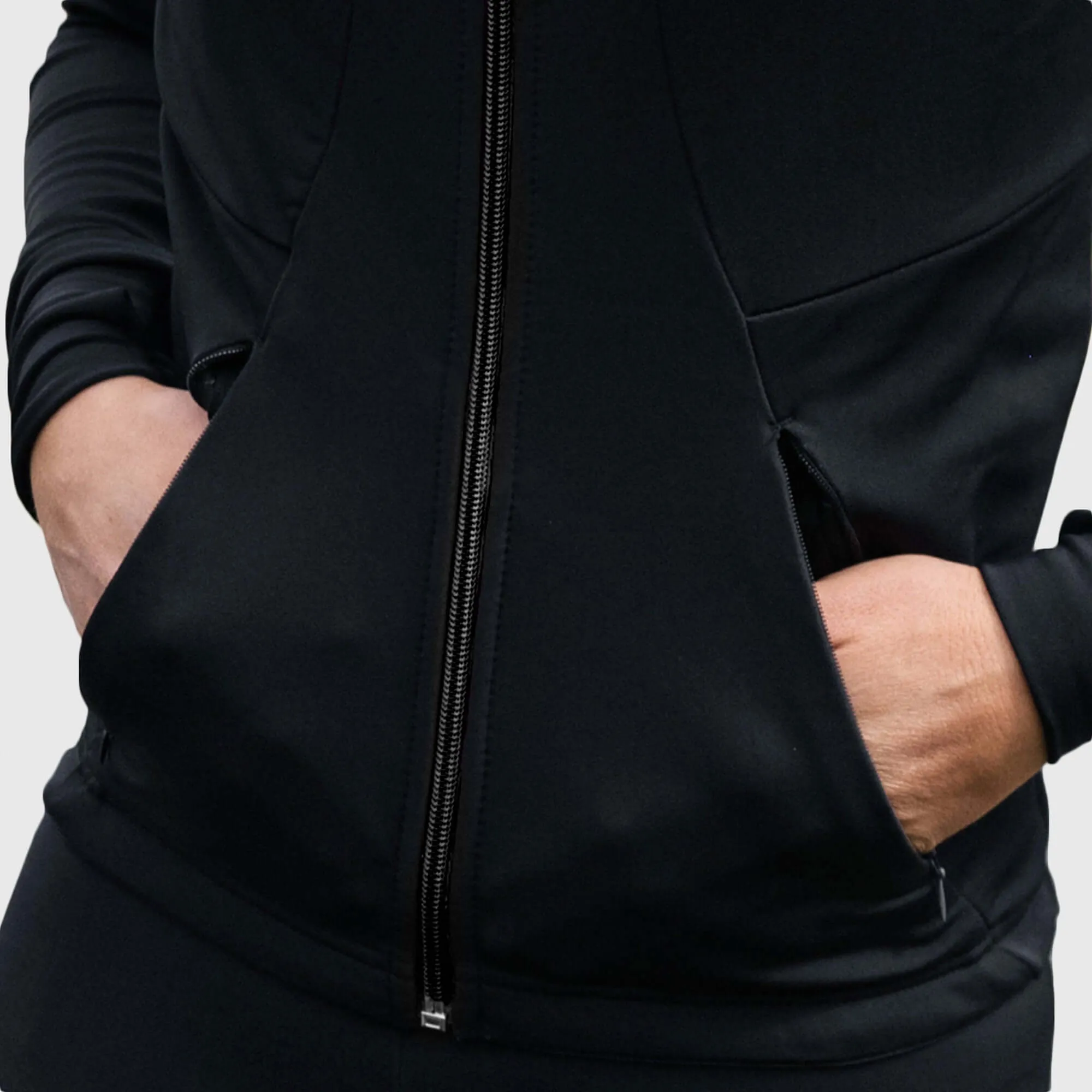 Fdx Men's Set Arch Thermal Roubaix Long Sleeve Cycling Jersey & Cargo Bib Tights - Black