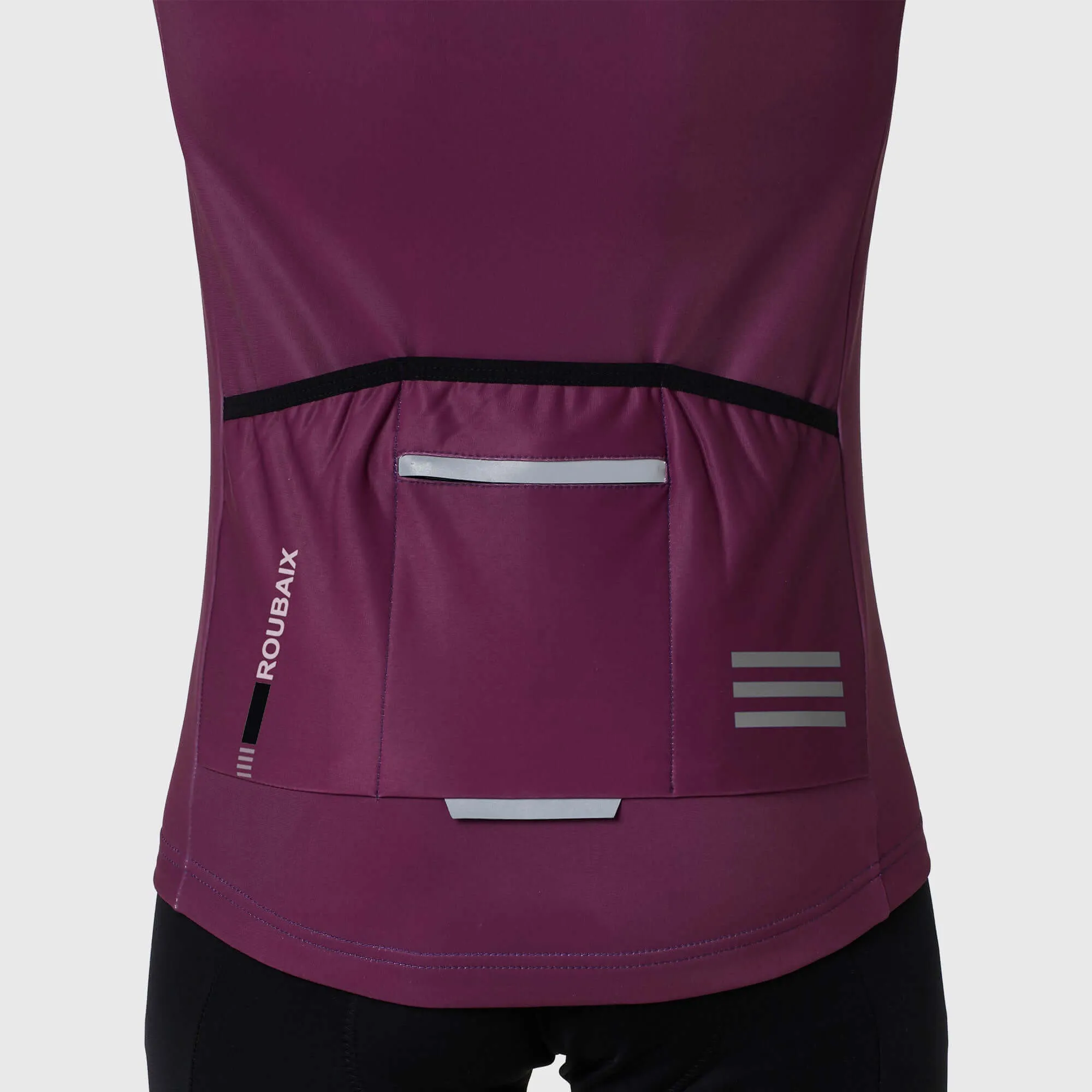 Fdx Men's Set Limited Edition Thermal Roubaix Long Sleeve Cycling Jersey & Bib Tights - Purple