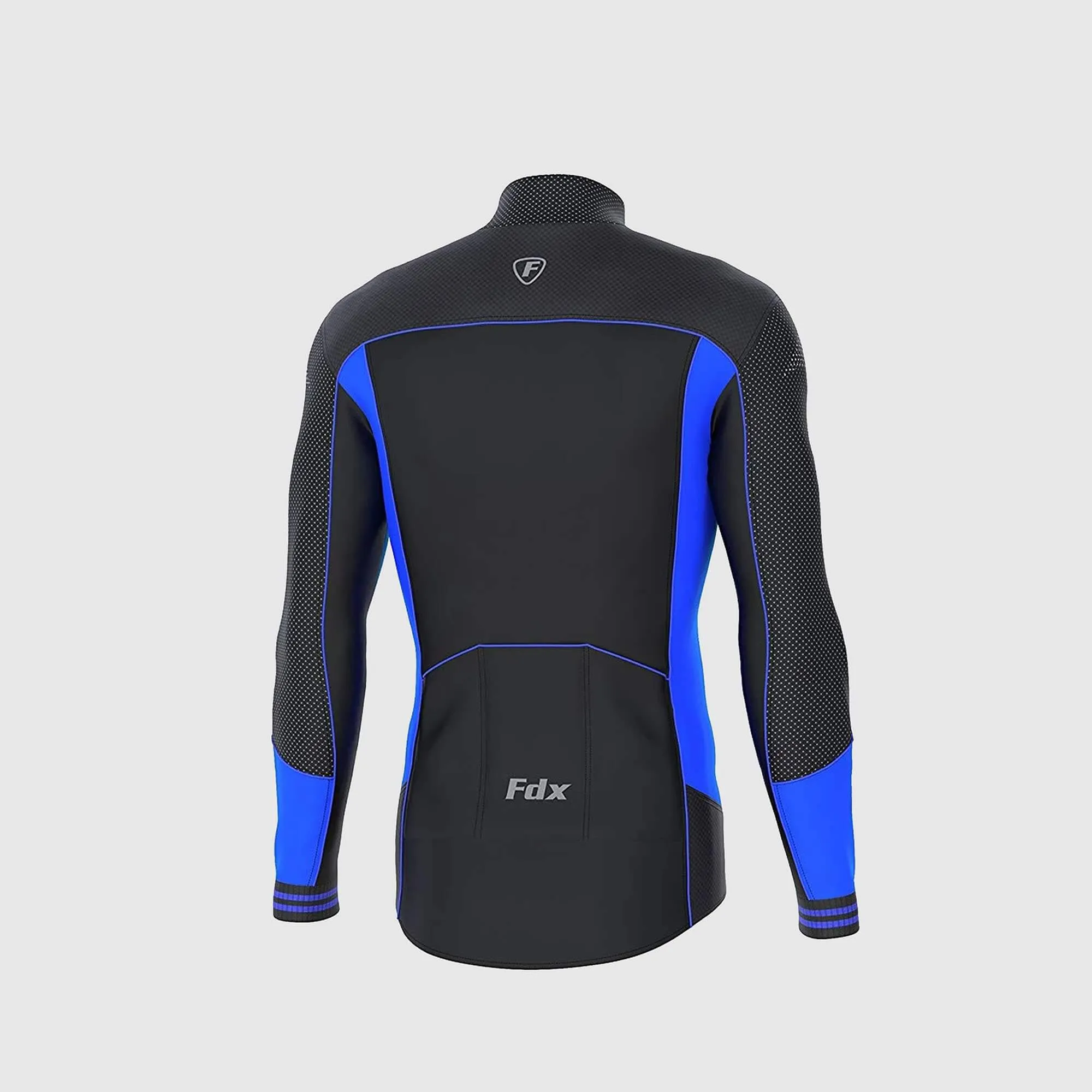Fdx Men's Set Thermodream Thermal Long Sleeve Cycling Jersey & Bib Tights - Blue