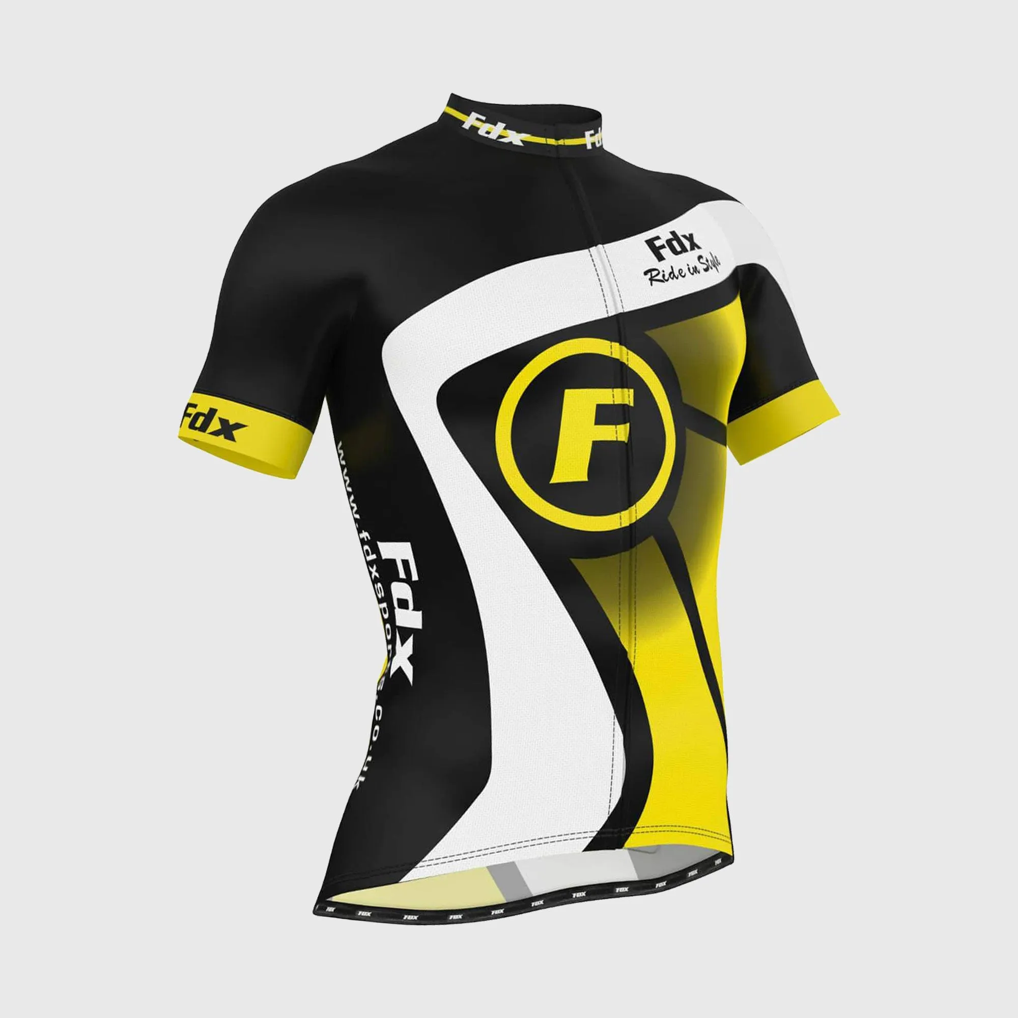 Fdx Signature Yellow Men's & Boy's Short Sleeve Summer Cycling Jersey