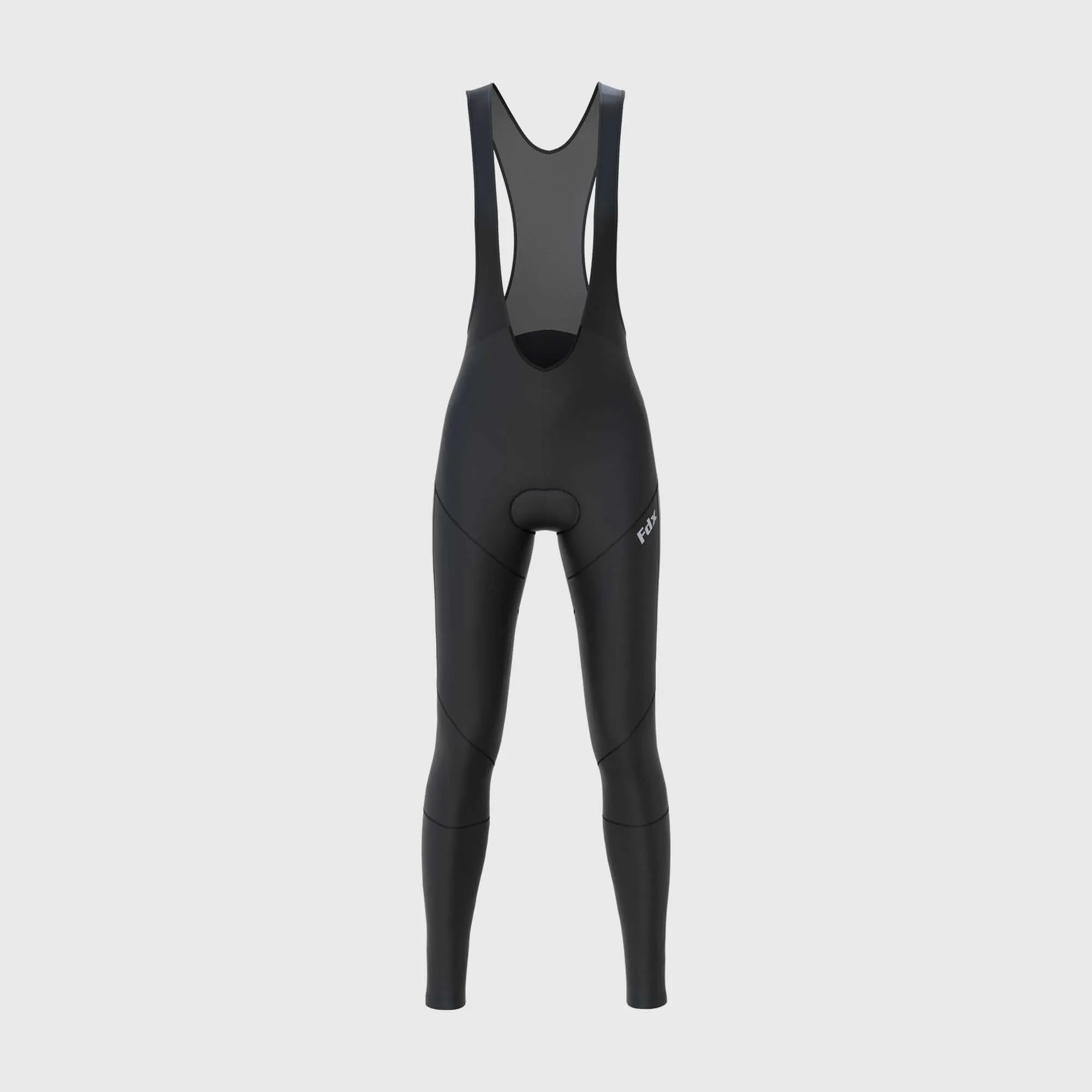 Fdx Women's Set Arch Thermal Roubaix Long Sleeve Cycling Jersey & Cargo Bib Tights - Black