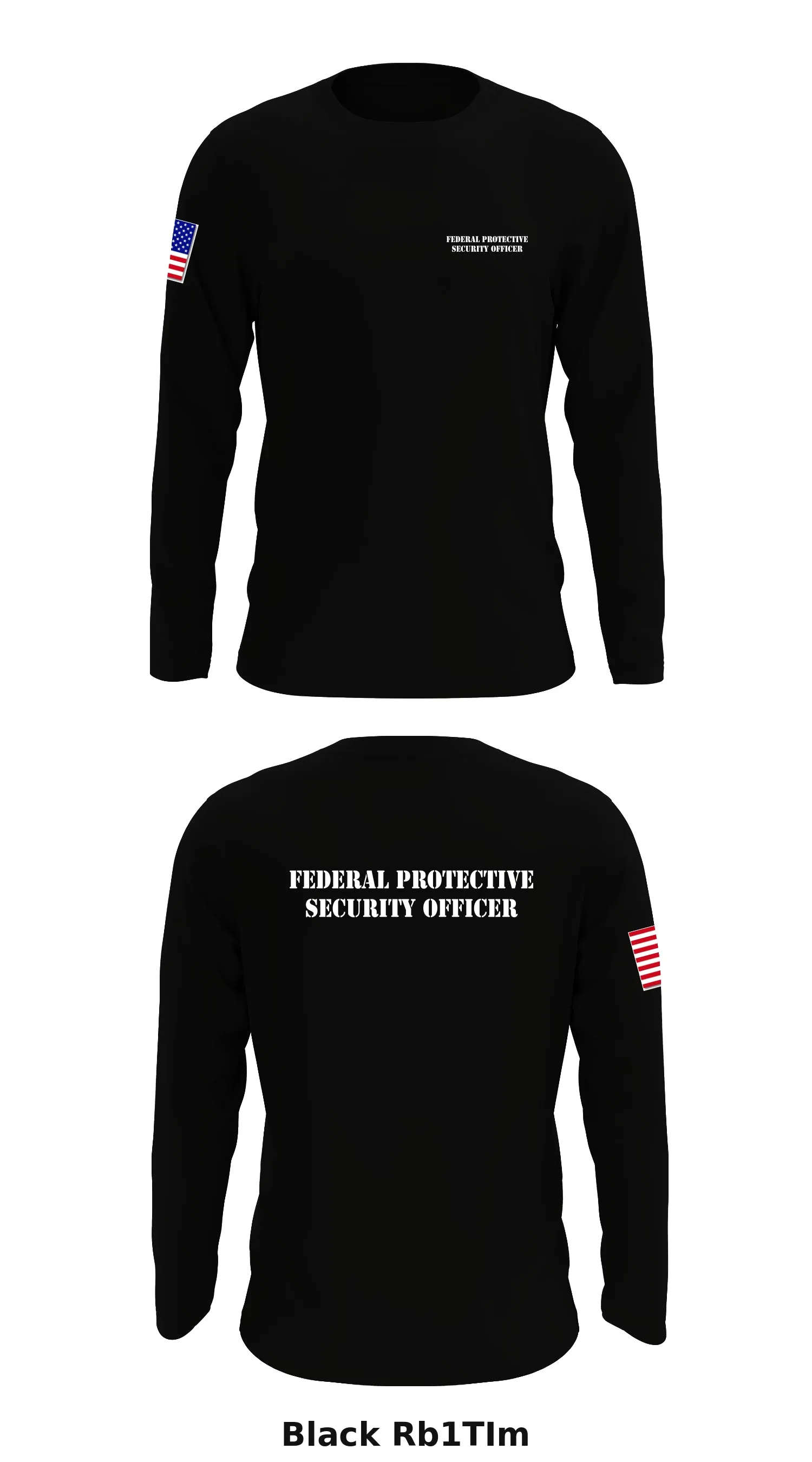 Federal protective security officer  Store 1 Core Men's LS Performance Tee - Rb1TIm