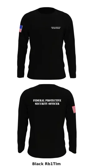 Federal protective security officer  Store 1 Core Men's LS Performance Tee - Rb1TIm