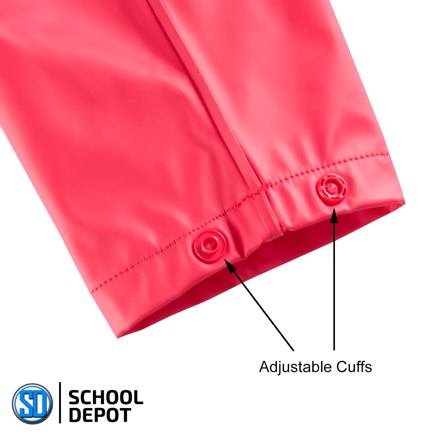 FlexBak Kids 100% Waterproof Raincoat Red Size [6 to 14]
