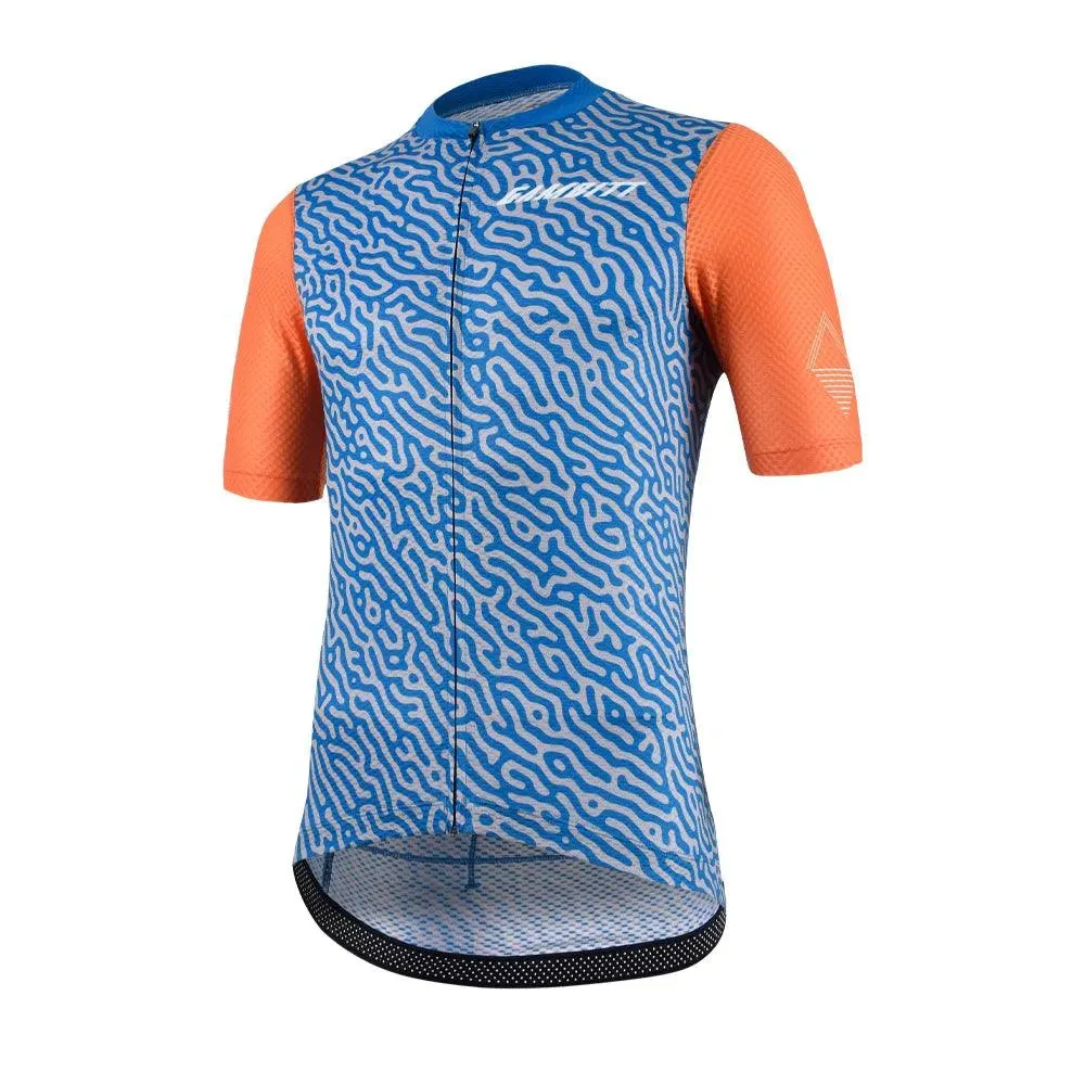 Gambitt Raptor 7 Mens Cycling Jersey (Fluo Orange Trail)