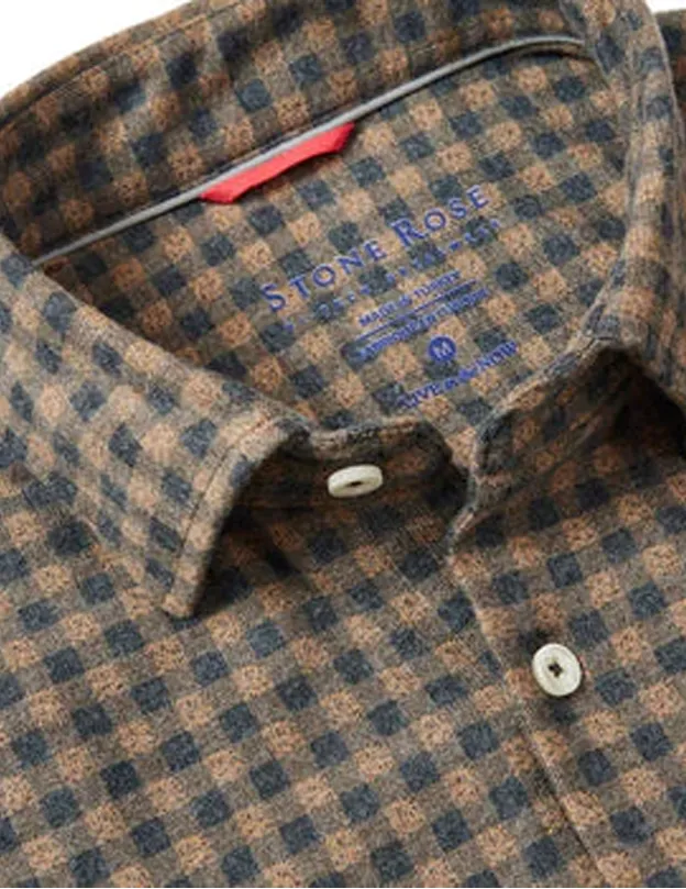 Gingham Brushed LS Jersey Fleece