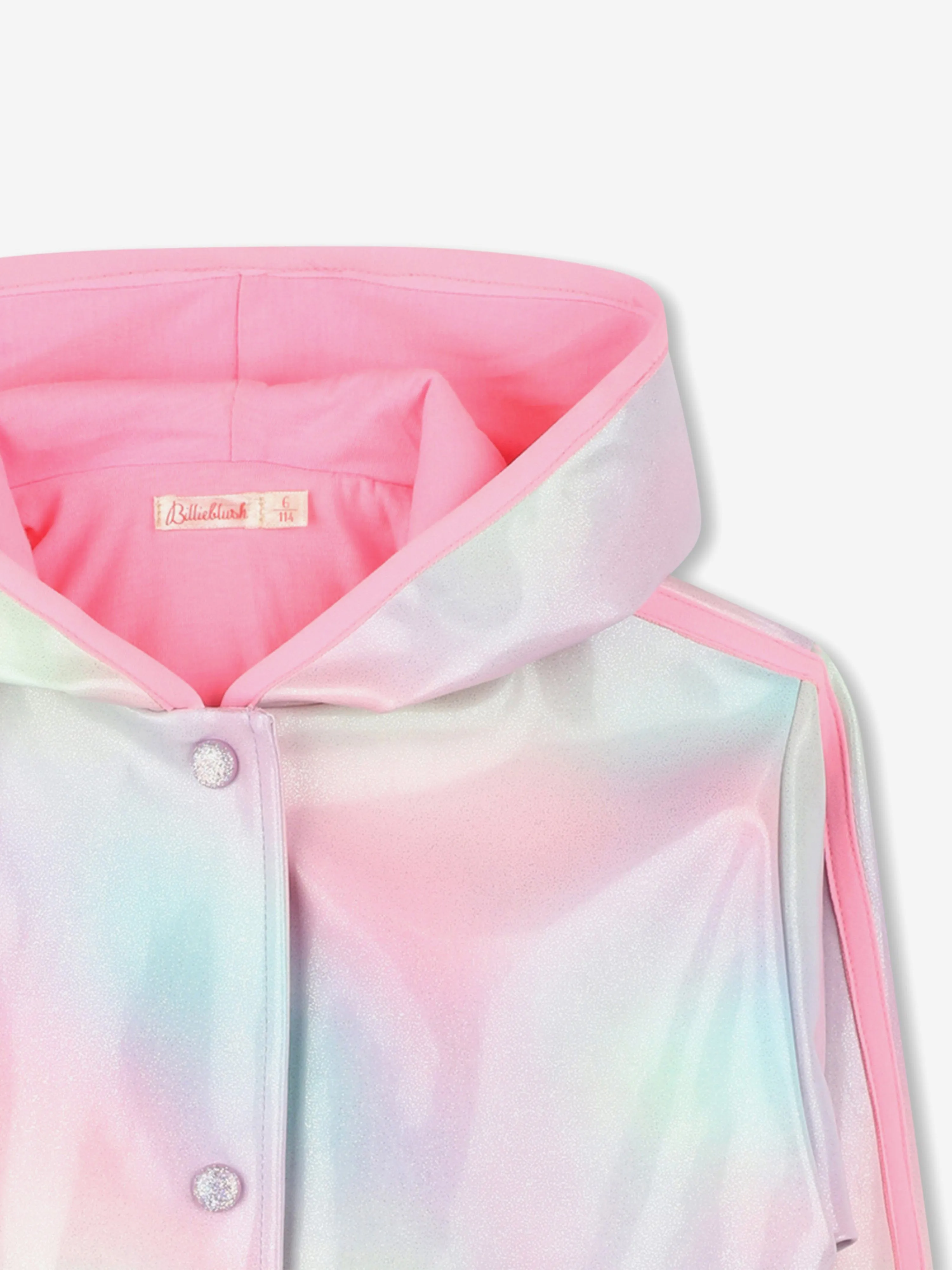 Girls Hooded Raincoat in Multicolour