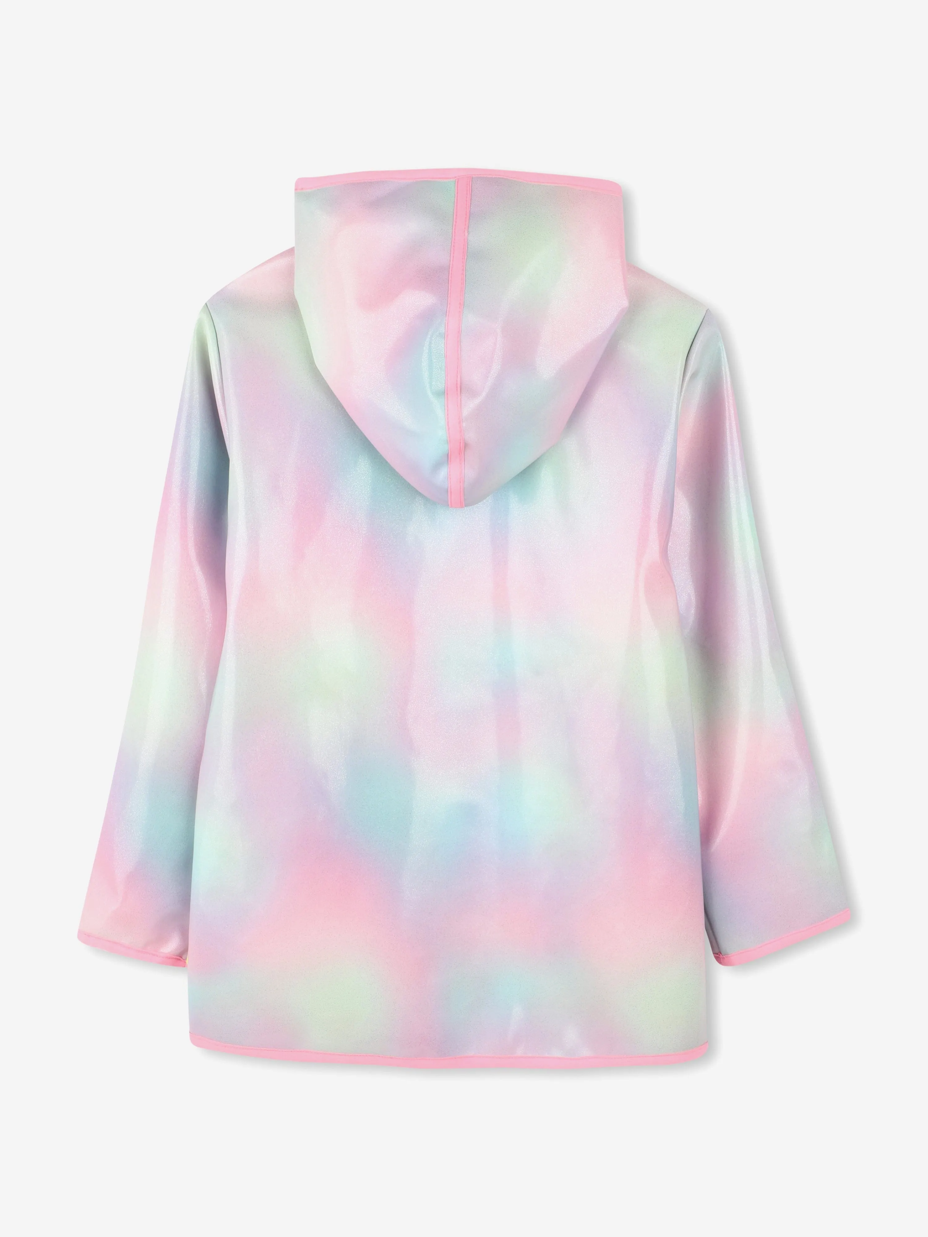 Girls Hooded Raincoat in Multicolour