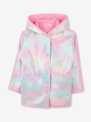 Girls Hooded Raincoat in Multicolour