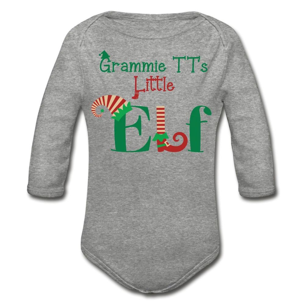 Grammie TT's Little Elf Organic Long Sleeve Baby Bodysuit