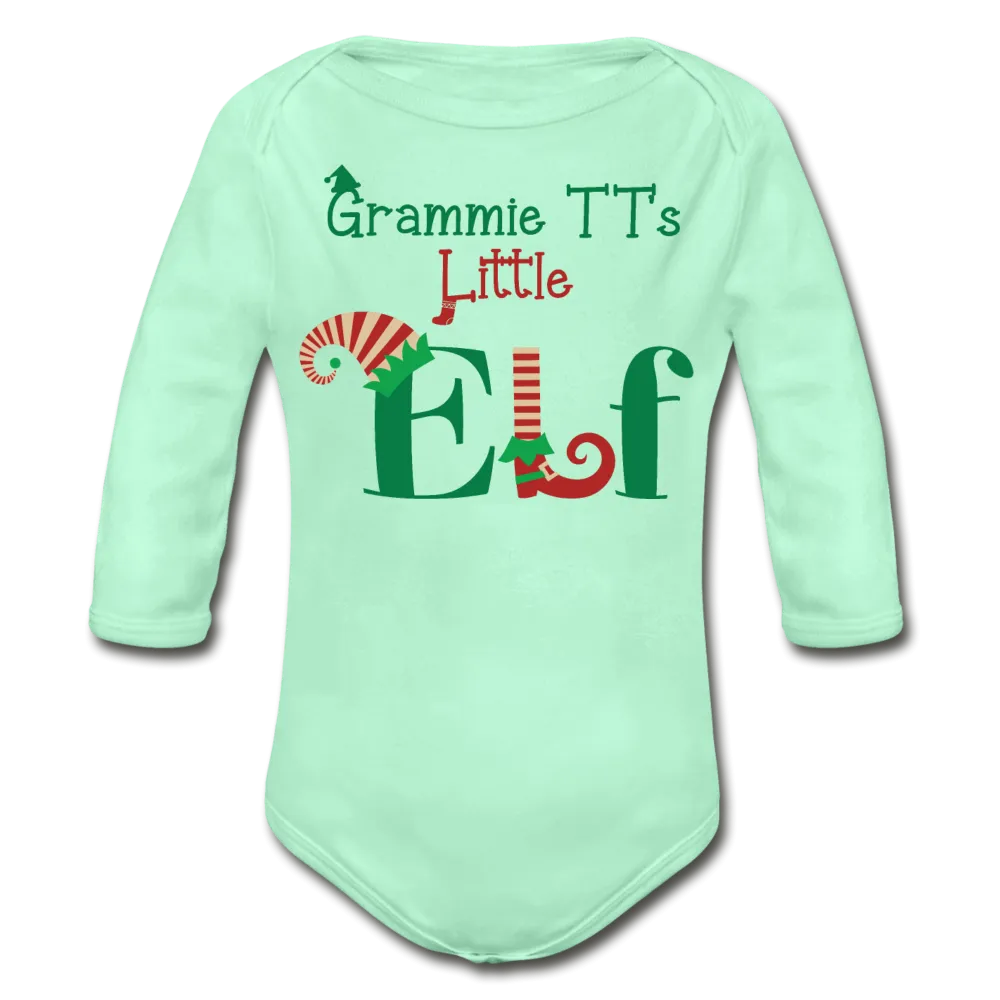 Grammie TT's Little Elf Organic Long Sleeve Baby Bodysuit