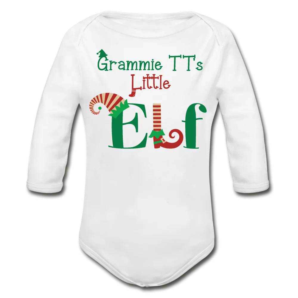 Grammie TT's Little Elf Organic Long Sleeve Baby Bodysuit