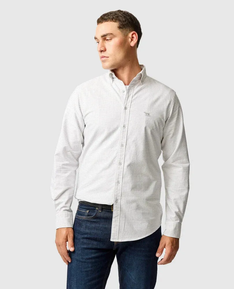 Gunn Check Oxford 5 - Pebble