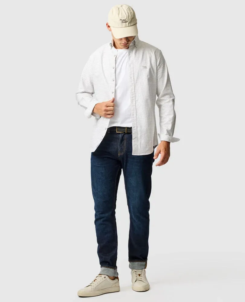 Gunn Check Oxford 5 - Pebble