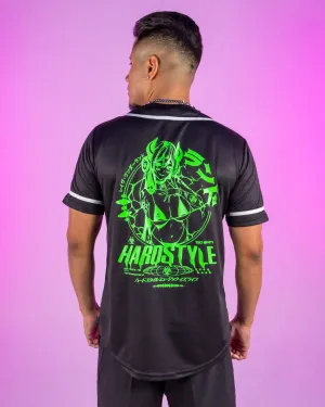 Hardstyle Baddie Anime UV Neon Green Baseball Jersey