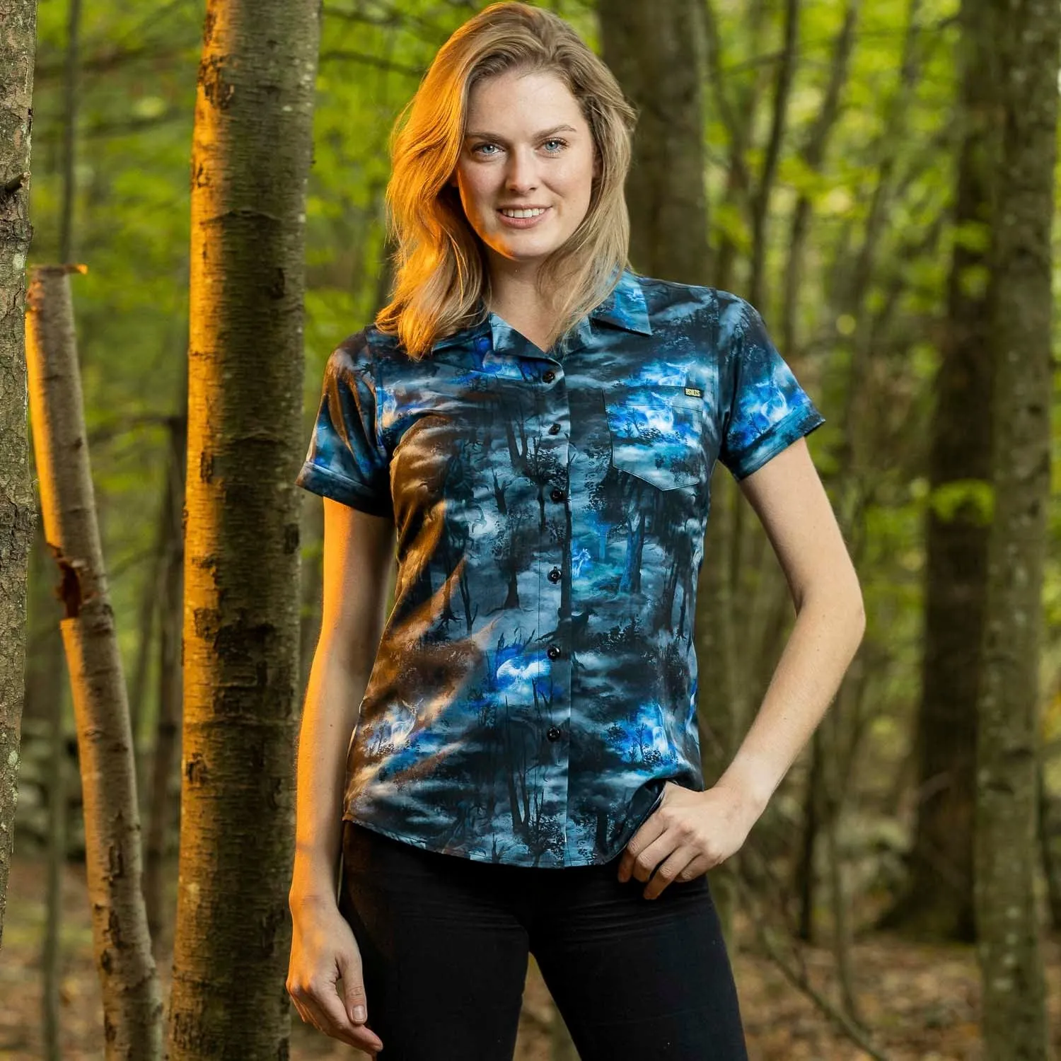 Harry Potter "Expecto Patronum" – Women's KUNUFLEX Short Sleeve Shirt