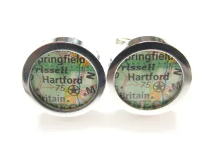 Hartford Connecticut Map Cufflinks