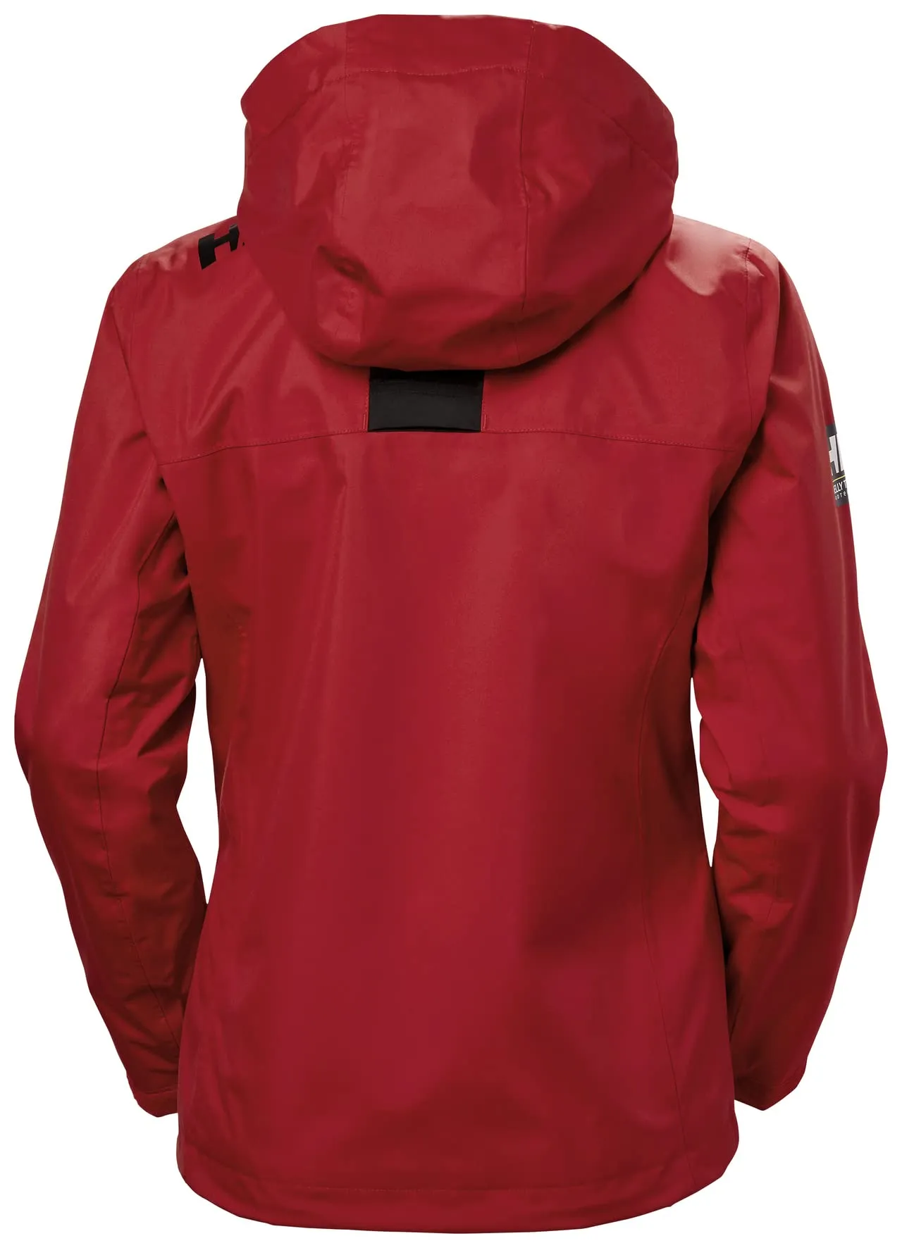 Helly Hansen Women's Crew Hooded Midlayer Fleece Lined Waterproof Rain Jacket, 162 Red, Medium