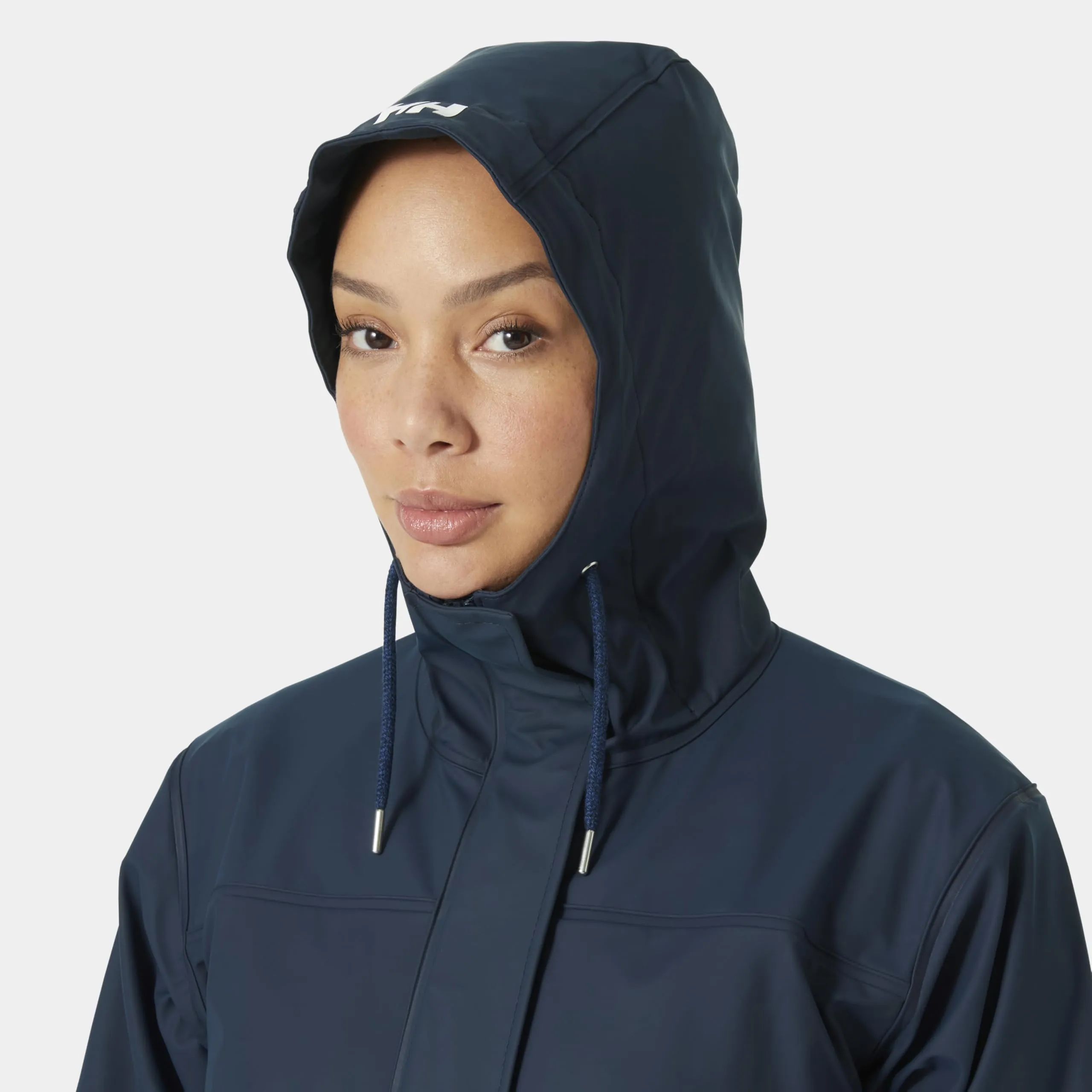 Helly Hansen Women's Moss Hooded Waterproof Windproof Raincoat, 597 Navy, X-Large