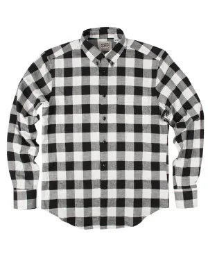 Herringbone Buffalo Check Regular Shirt  Black / White