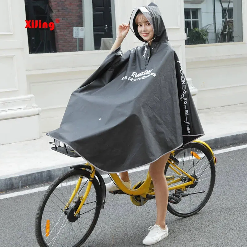 High-Quality Hooded Cycling Rain Poncho for Men and Women – Windproof and Waterproof