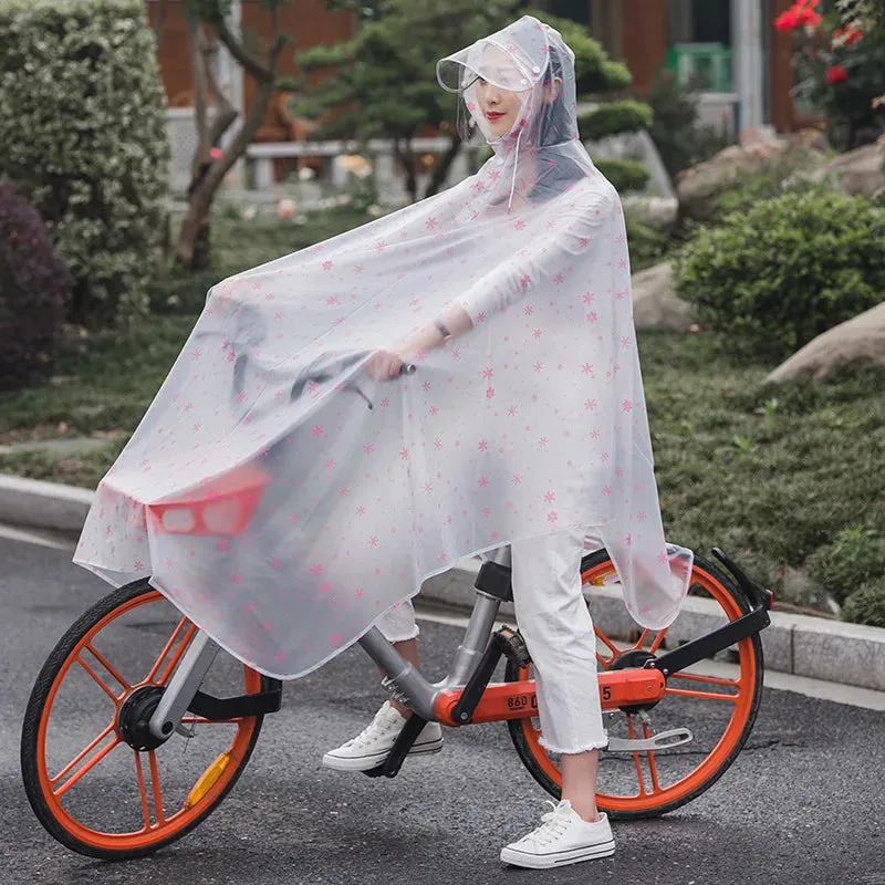 High-Quality Hooded Cycling Rain Poncho for Men and Women – Windproof and Waterproof