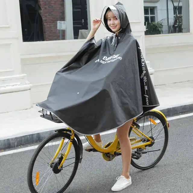 High-Quality Hooded Cycling Rain Poncho for Men and Women – Windproof and Waterproof