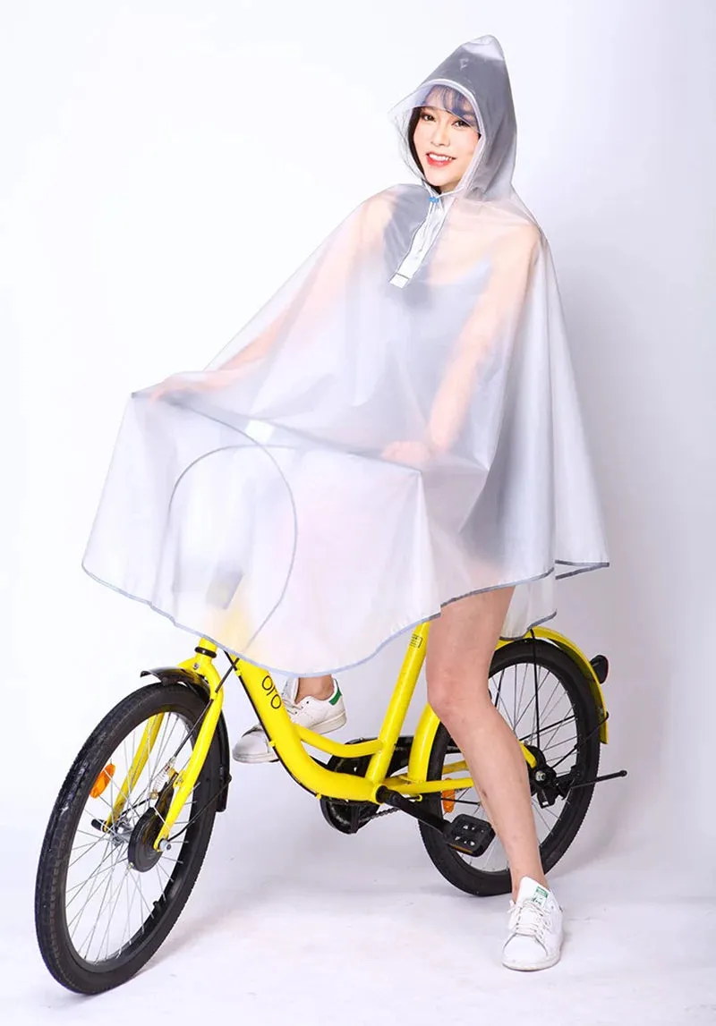 High-Quality Hooded Cycling Rain Poncho for Men and Women – Windproof and Waterproof