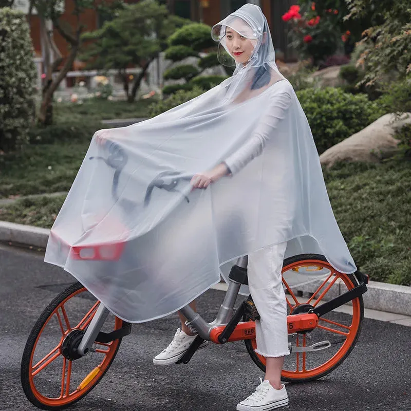 High-Quality Hooded Cycling Rain Poncho for Men and Women – Windproof and Waterproof