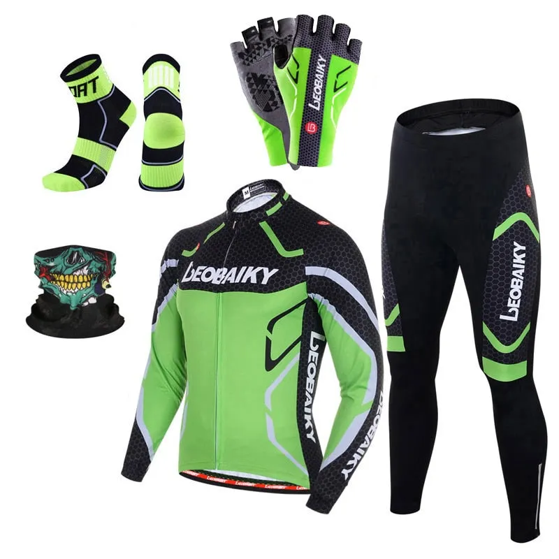 HQ Pro Bicycle Jersey Padded Breathable Sportswear Complete Kits