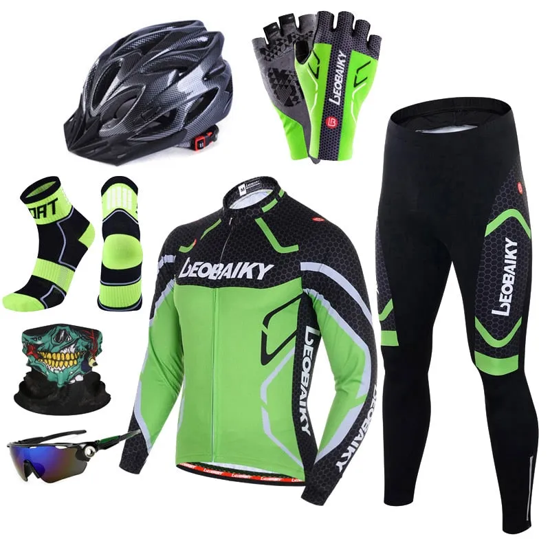 HQ Pro Bicycle Jersey Padded Breathable Sportswear Complete Kits