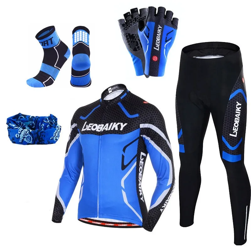 HQ Pro Bicycle Jersey Padded Breathable Sportswear Complete Kits