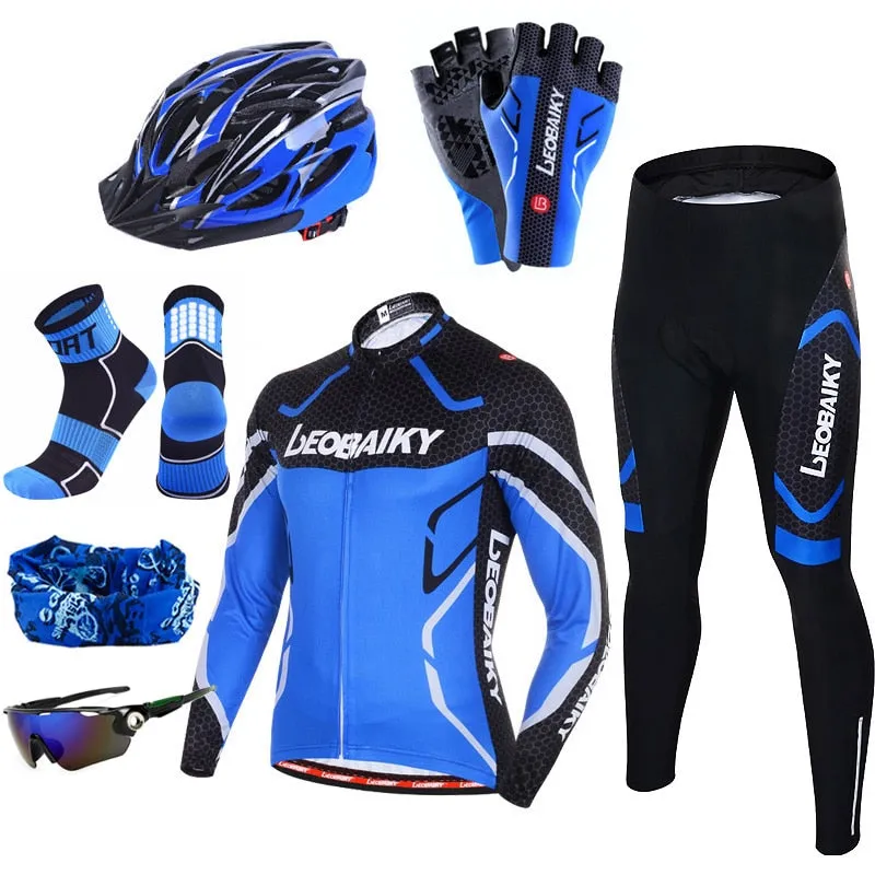 HQ Pro Bicycle Jersey Padded Breathable Sportswear Complete Kits
