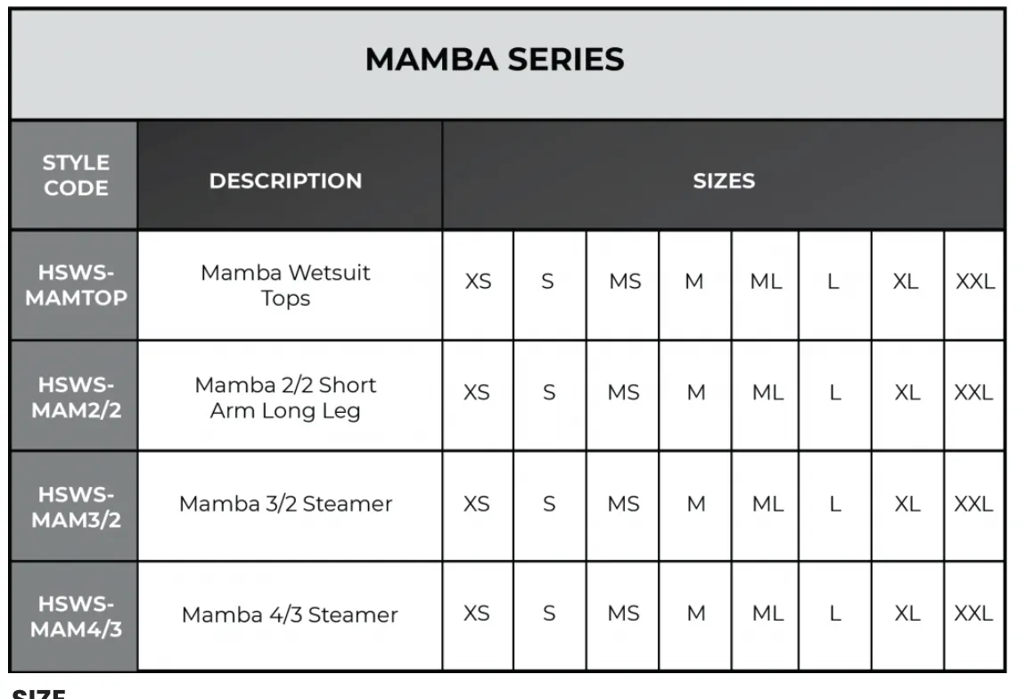 HURRICANE   MAMBA WETSUIT TOP