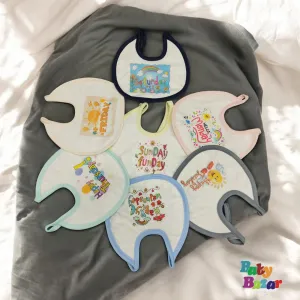 Imported 7-Day Waterproof Baby Bibs Set – Soft Absorbent & Stylish