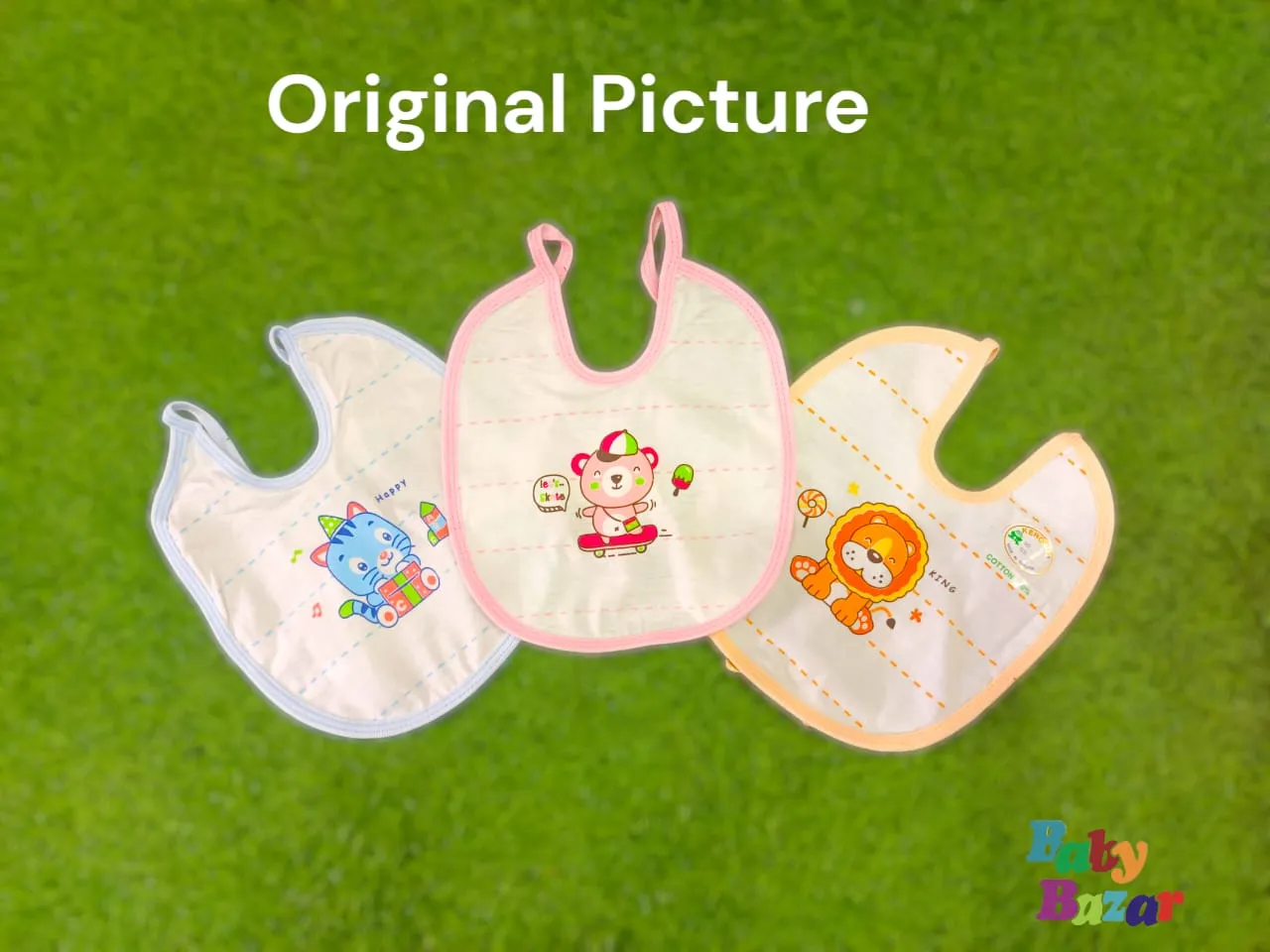 Imported Quality 3-in-1 Baby Bib Set – Soft Waterproof & Comfortable