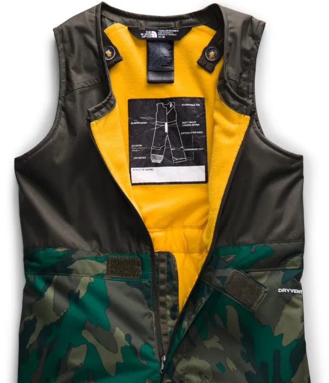 Insulated Bib Pant (Toddler) - NF0A3CVY - Past Season