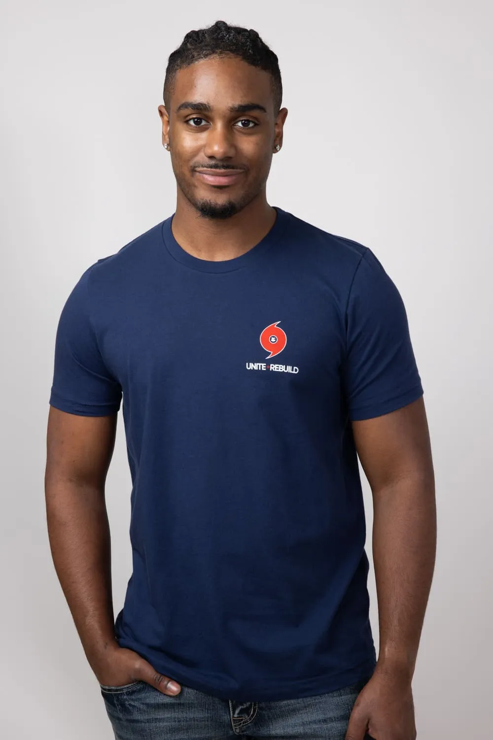 Jetty Hurricane Helene Relief Tee for Men in Navy | SDHELE-MTNVY