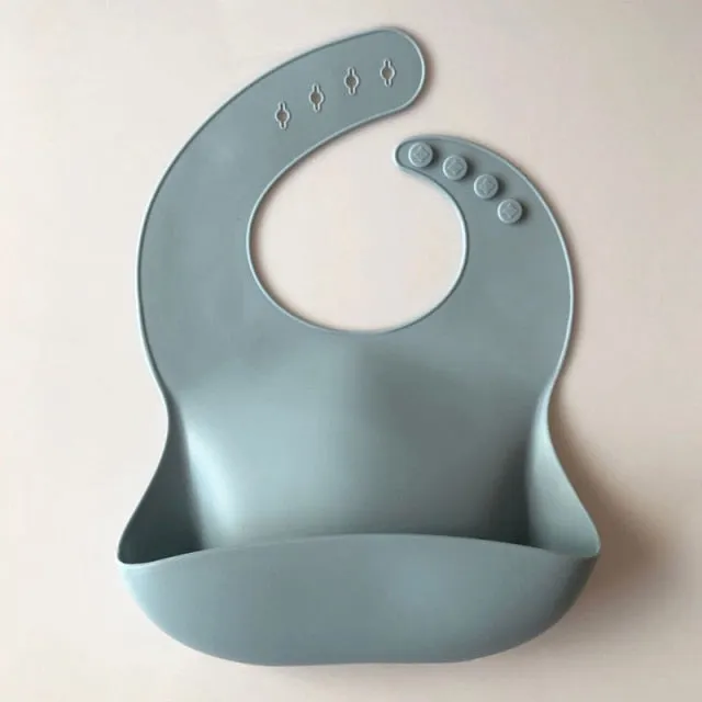 KE 1 PC Silicon Lunch Apron Baby Bib