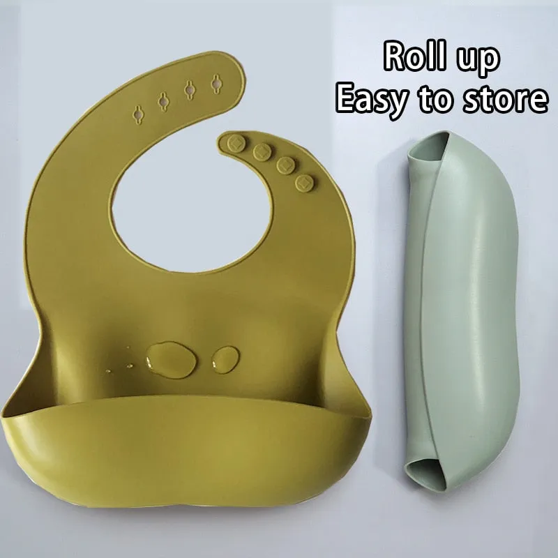 KE 1 PC Silicon Lunch Apron Baby Bib