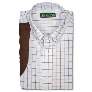 Kevin's Blue/Brown Performance Tattersall Right Hand Long Sleeve Shooting Shirt